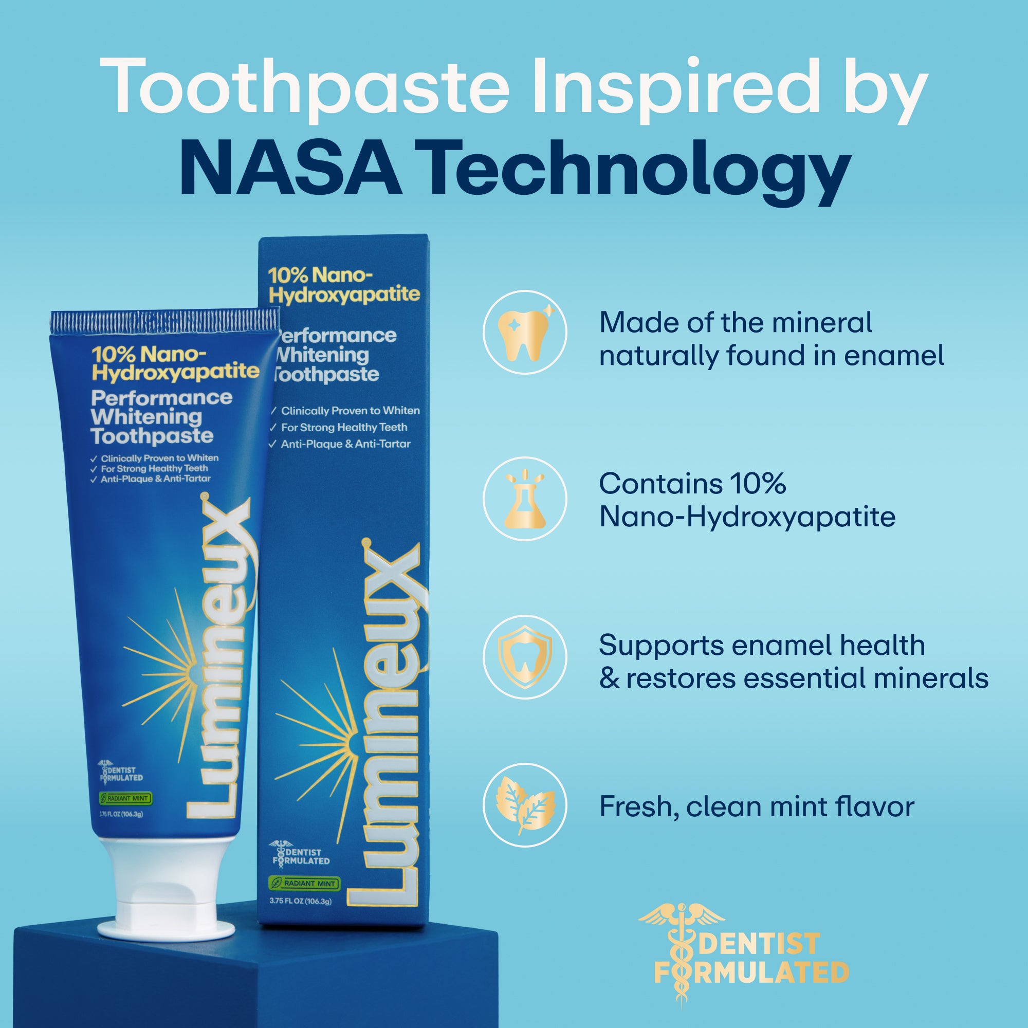 Lumineux® 10% Nano Hydroxyapatite Performance Whitening Toothpaste